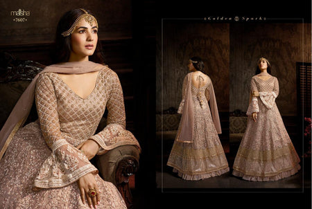 Multi Color Net Indian women's salwar kameez with dupatta ready to wear
