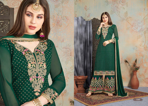 Green Heavy Georgette Indian women's salwar kameez with dupatta ready to wear