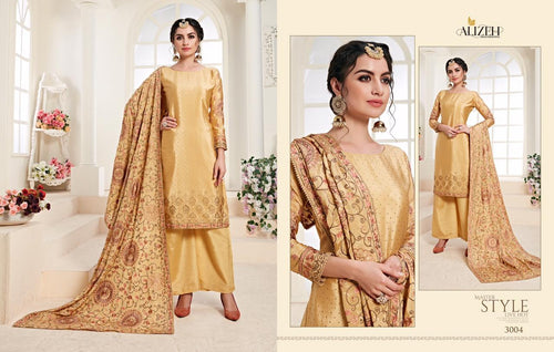 Multi Color Chinon Indian women's salwar kameez with dupatta ready to wear