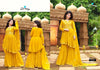 Gold Faux Georgette Indian women's salwar kameez with dupatta ready to wear