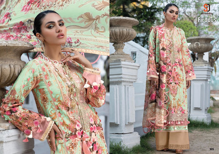 Multi Color Lawn Cotton Indian women's salwar kameez with dupatta ready to wear