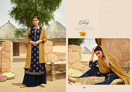 Black Viscose Dola jacquard Indian women's salwar kameez with dupatta ready to wear