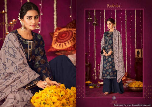 Black Blossom Cotton Indian women's salwar kameez with dupatta ready to wear