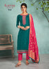 Green jam silk Indian women's salwar kameez with dupatta ready to wear