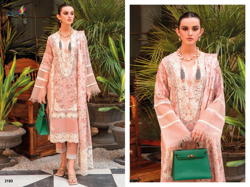 Pink Cambric Cotton Indian women's salwar kameez with dupatta ready to wear