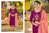 Purple Jam Silk Indian women's salwar kameez with dupatta ready to wear