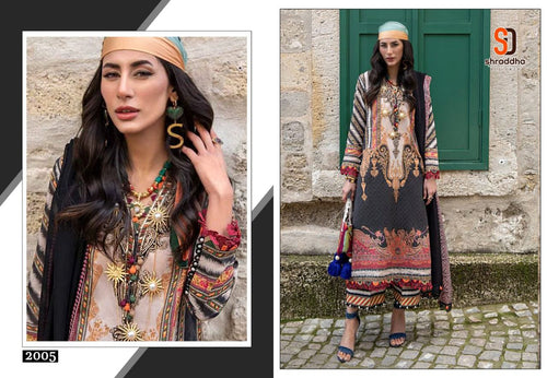 Multi Color Lawn Cotton Indian women's salwar kameez with dupatta ready to wear