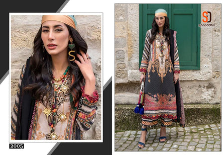 Multi Color Lawn Cotton Indian women's salwar kameez with dupatta ready to wear