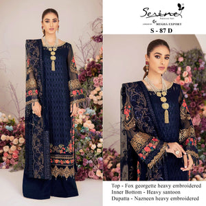 Black Fox Georgette Indian women's salwar kameez with dupatta ready to wear