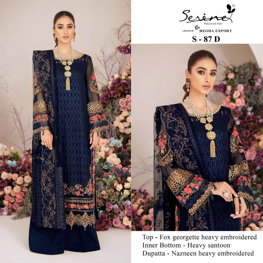 Black Fox Georgette Indian women's salwar kameez with dupatta ready to wear