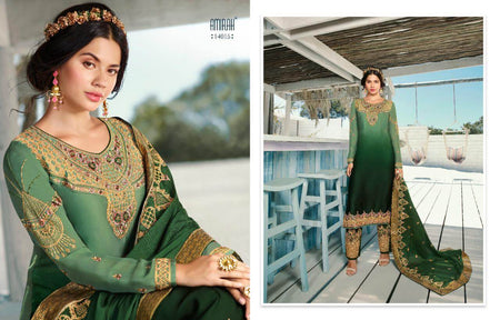 Multi Color Satin Georgette Indian women's salwar kameez with dupatta ready to wear