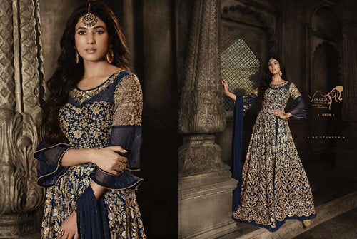 Black Net Indian women's salwar kameez with dupatta ready to wear