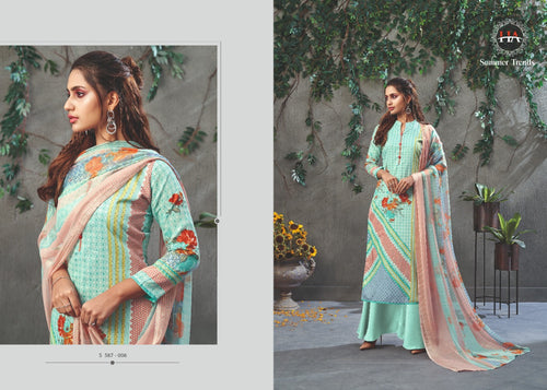 Aqua Pure Zam Cotton Indian women's salwar kameez with dupatta ready to wear