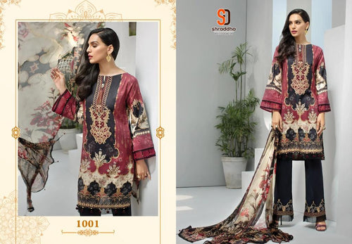 Multi Color Lawn Cotton Indian women's salwar kameez with dupatta ready to wear