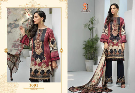 Multi Color Lawn Cotton Indian women's salwar kameez with dupatta ready to wear