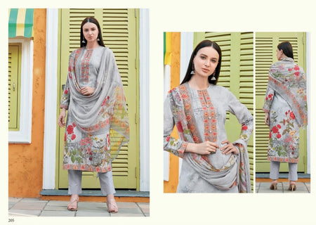 Multi Color Cotton Indian women's salwar kameez with dupatta ready to wear