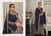 Black Chinon & gorget Indian women's salwar kameez with dupatta ready to wear