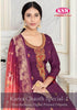Purple Pure Jam Dyed Indian women's salwar kameez with dupatta ready to wear