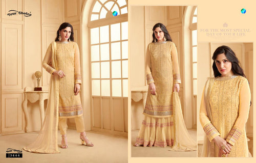 Multi Color Pure Faux Georgette Indian women's salwar kameez with dupatta ready to wear