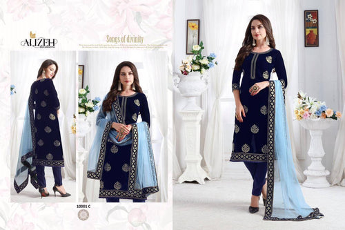 Blue Heavy Georgette Indian women's salwar kameez with dupatta ready to wear