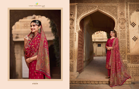 Red Viscose Machlin Indian women's salwar kameez with dupatta ready to wear