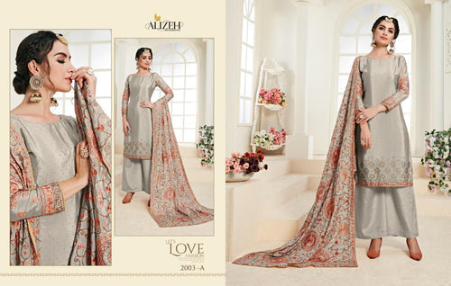 Multi Color Chinon Indian women's salwar kameez with dupatta ready to wear