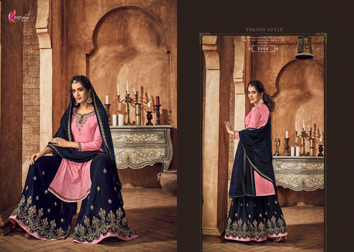 Pink Real Georgette Indian women's salwar kameez with dupatta ready to wear
