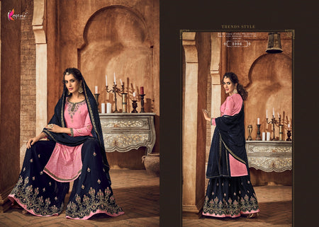 Pink Real Georgette Indian women's salwar kameez with dupatta ready to wear