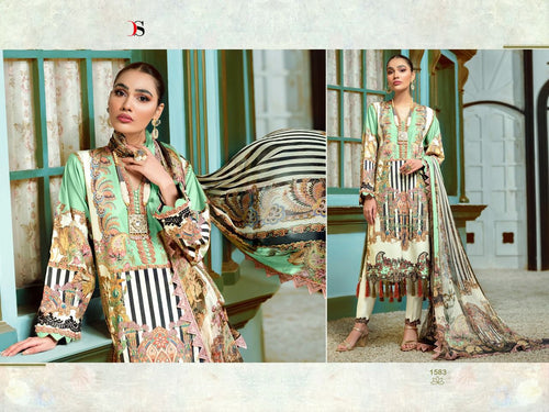 Multi Color Pure Cotton Indian women's salwar kameez with dupatta ready to wear