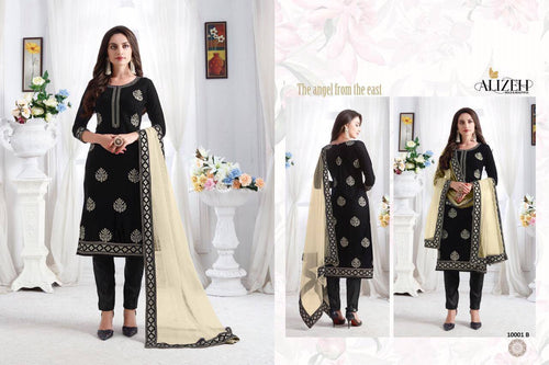 Black Heavy Georgette Indian women's salwar kameez with dupatta ready to wear