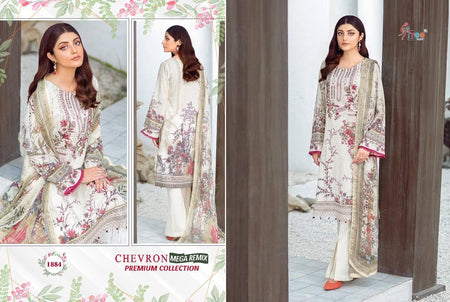 White Pure Cotton Indian women's salwar kameez with dupatta ready to wear