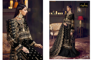 Black Fuax Georgette Indian women's salwar kameez with dupatta ready to wear