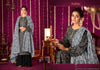 Black Blossom Cotton Indian women's salwar kameez with dupatta ready to wear