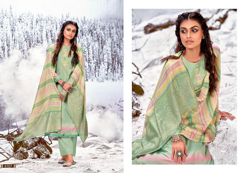 Green Pure Viscos Musline Indian women's salwar kameez with dupatta ready to wear