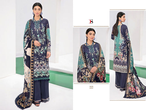 Multi Color Pure Cotton Indian women's salwar kameez with dupatta ready to wear