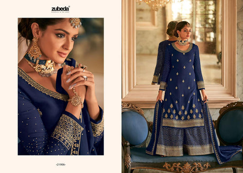 Blue Heavy Georgette Indian women's salwar kameez with dupatta ready to wear