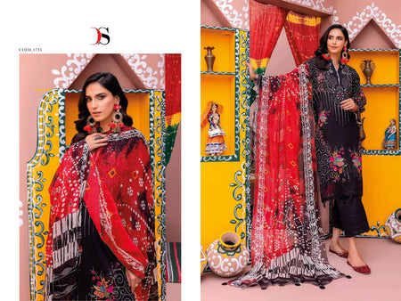 Black Pure Cotton Indian women's salwar kameez with dupatta ready to wear