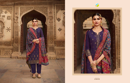 Purple Viscose Machlin Indian women's salwar kameez with dupatta ready to wear