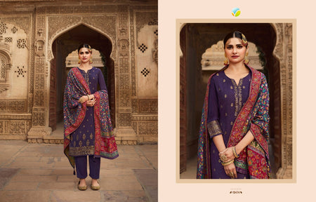Purple Viscose Machlin Indian women's salwar kameez with dupatta ready to wear