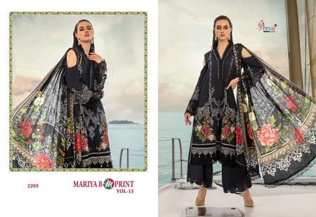 Black Pure Cotton Indian women's salwar kameez with dupatta ready to wear