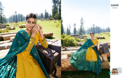 Gold Satin Georgette Indian women's salwar kameez with dupatta ready to wear