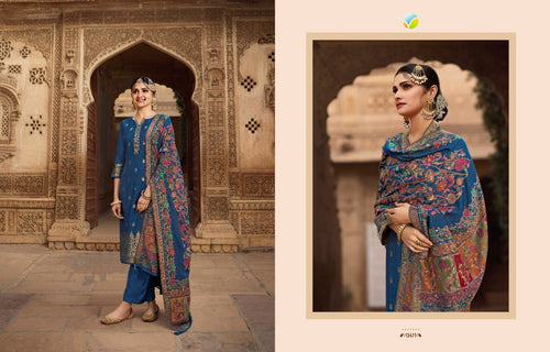 Blue Viscose Machlin Indian women's salwar kameez with dupatta ready to wear