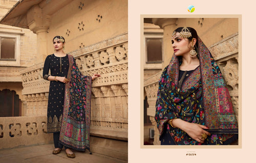 Black Viscose Machlin Indian women's salwar kameez with dupatta ready to wear