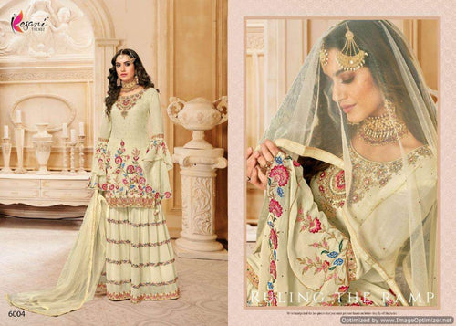 White Heavy Georgette Indian women's salwar kameez with dupatta ready to wear