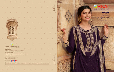 Purple Georgette Indian women's salwar kameez with dupatta ready to wear
