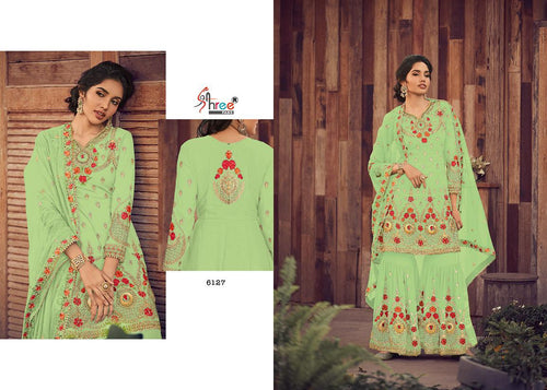 Lime Heavy Georgette Indian women's salwar kameez with dupatta ready to wear