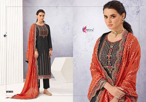 Black Blooming Georgette Indian women's salwar kameez with dupatta ready to wear
