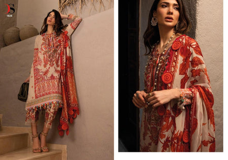 Multi Color Pure Cotton Indian women's salwar kameez with dupatta ready to wear