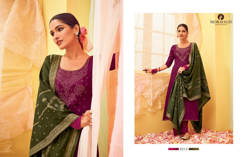 Purple Premium Tussar Silk Indian women's salwar kameez with dupatta ready to wear