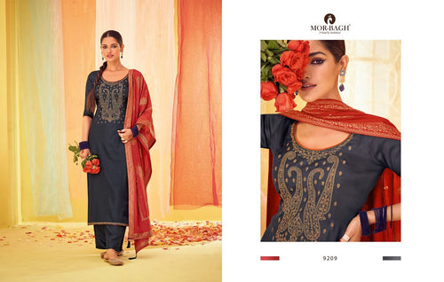 Black Premium Tussar Silk Indian women's salwar kameez with dupatta ready to wear